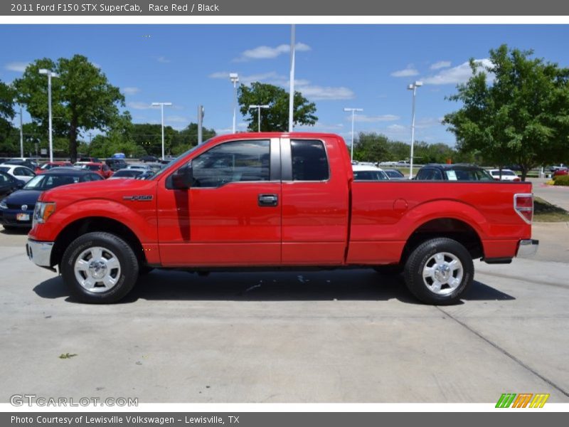 Race Red / Black 2011 Ford F150 STX SuperCab