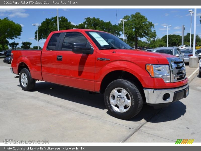 Race Red / Black 2011 Ford F150 STX SuperCab