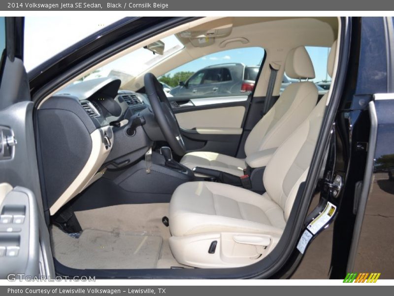 Black / Cornsilk Beige 2014 Volkswagen Jetta SE Sedan