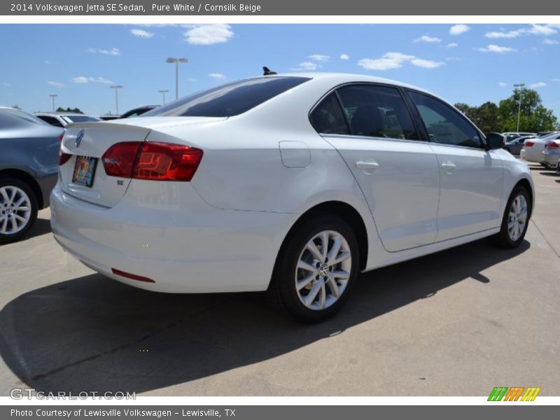 Pure White / Cornsilk Beige 2014 Volkswagen Jetta SE Sedan