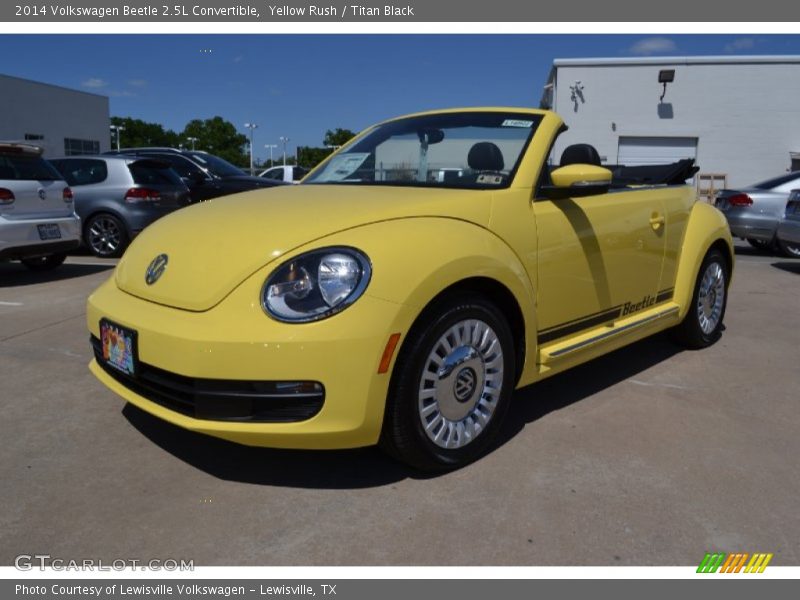 Yellow Rush / Titan Black 2014 Volkswagen Beetle 2.5L Convertible