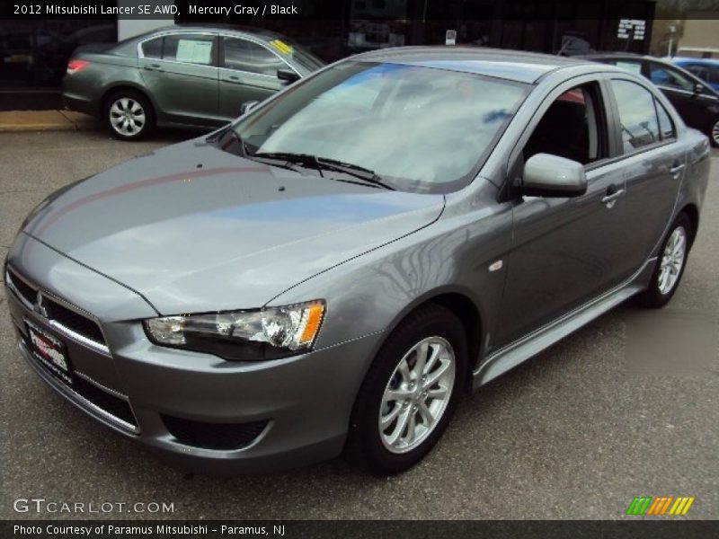 Mercury Gray / Black 2012 Mitsubishi Lancer SE AWD