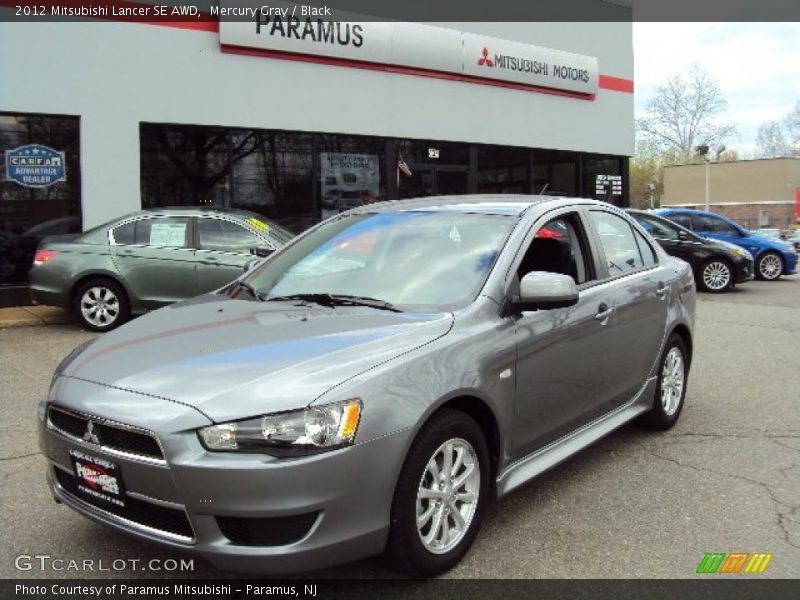 Mercury Gray / Black 2012 Mitsubishi Lancer SE AWD