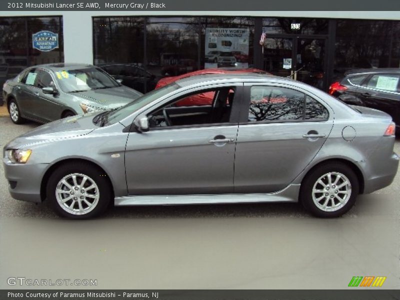 Mercury Gray / Black 2012 Mitsubishi Lancer SE AWD