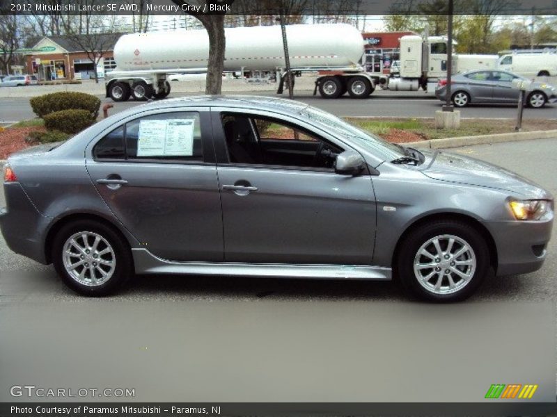 Mercury Gray / Black 2012 Mitsubishi Lancer SE AWD