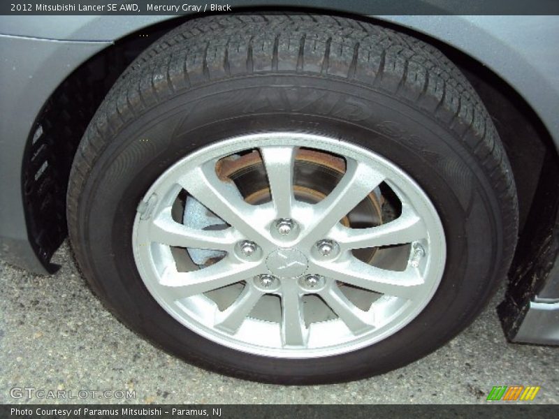 Mercury Gray / Black 2012 Mitsubishi Lancer SE AWD