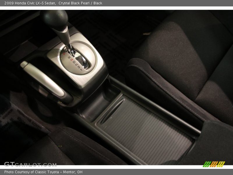 Crystal Black Pearl / Black 2009 Honda Civic LX-S Sedan