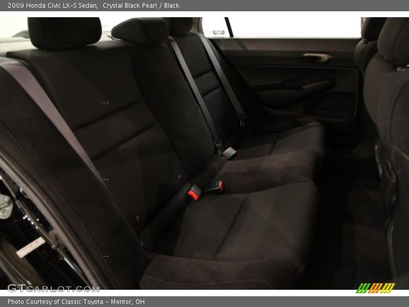 Crystal Black Pearl / Black 2009 Honda Civic LX-S Sedan