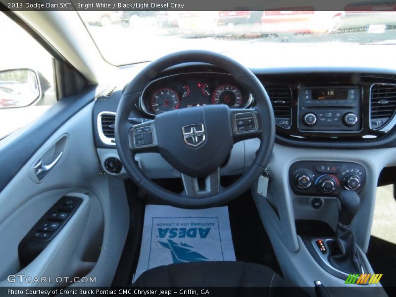 Bright White / Black/Light Diesel Gray 2013 Dodge Dart SXT