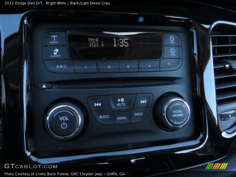 Bright White / Black/Light Diesel Gray 2013 Dodge Dart SXT