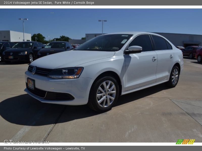 Pure White / Cornsilk Beige 2014 Volkswagen Jetta SE Sedan