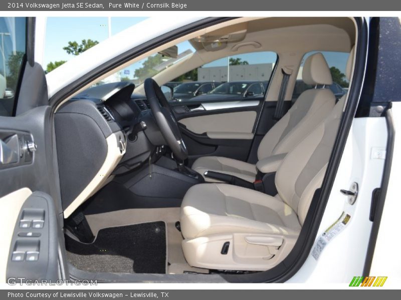 Pure White / Cornsilk Beige 2014 Volkswagen Jetta SE Sedan