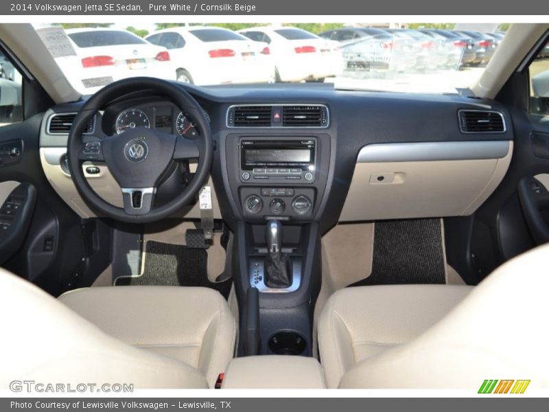 Pure White / Cornsilk Beige 2014 Volkswagen Jetta SE Sedan