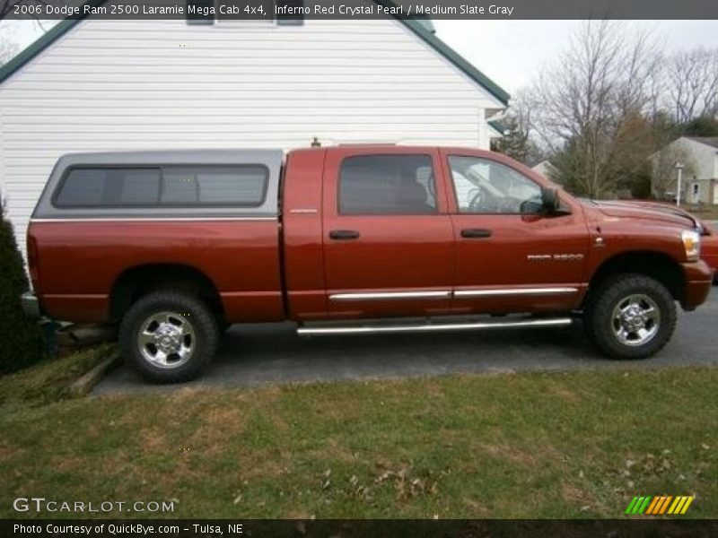 Inferno Red Crystal Pearl / Medium Slate Gray 2006 Dodge Ram 2500 Laramie Mega Cab 4x4