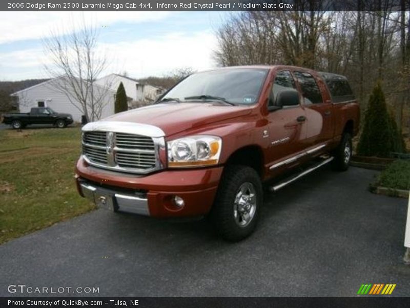 Inferno Red Crystal Pearl / Medium Slate Gray 2006 Dodge Ram 2500 Laramie Mega Cab 4x4