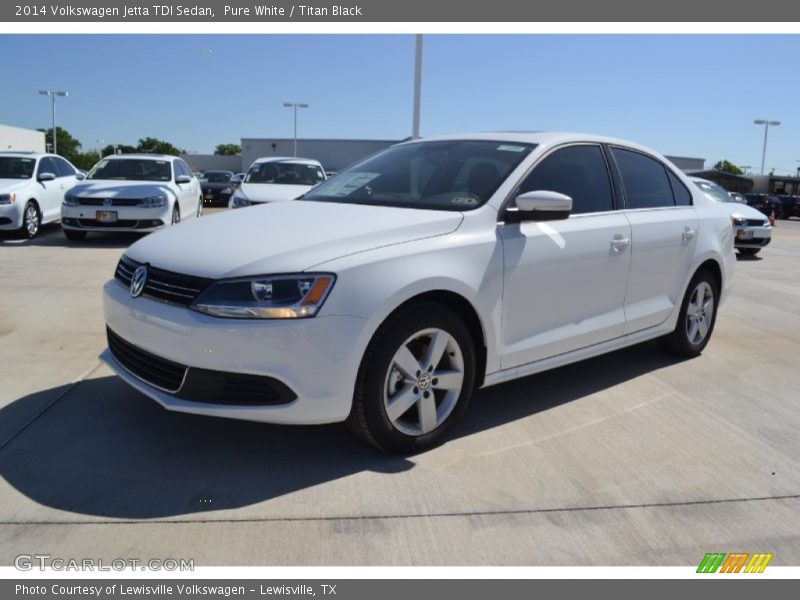 Pure White / Titan Black 2014 Volkswagen Jetta TDI Sedan