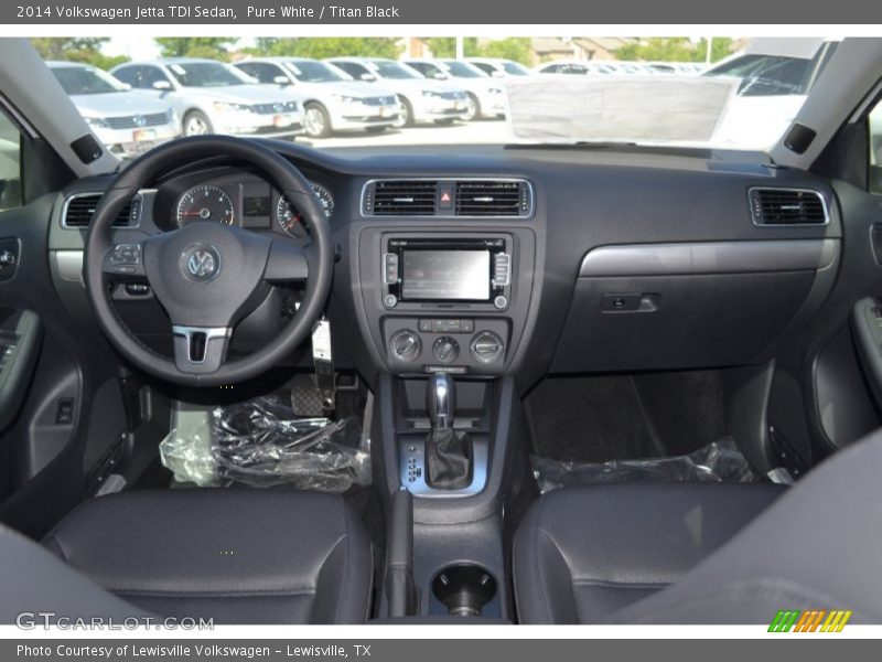 Pure White / Titan Black 2014 Volkswagen Jetta TDI Sedan