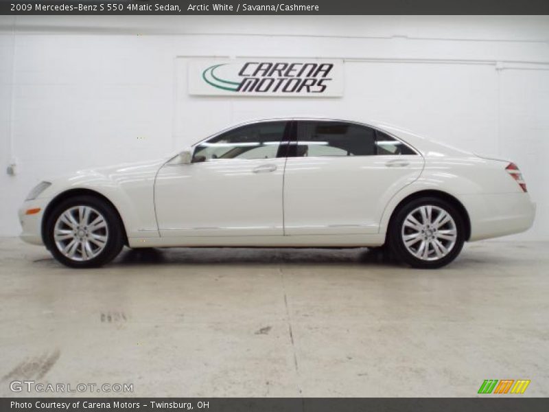 Arctic White / Savanna/Cashmere 2009 Mercedes-Benz S 550 4Matic Sedan