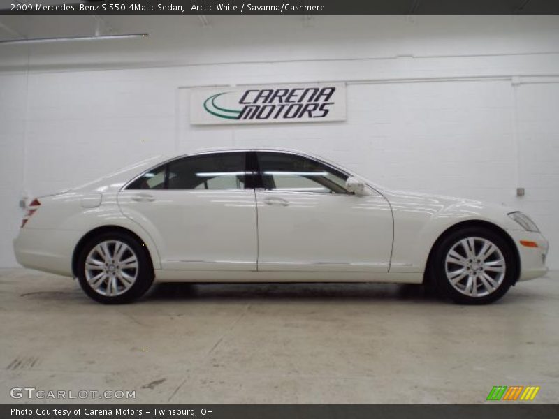 Arctic White / Savanna/Cashmere 2009 Mercedes-Benz S 550 4Matic Sedan