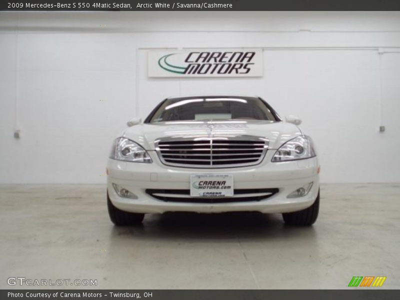 Arctic White / Savanna/Cashmere 2009 Mercedes-Benz S 550 4Matic Sedan