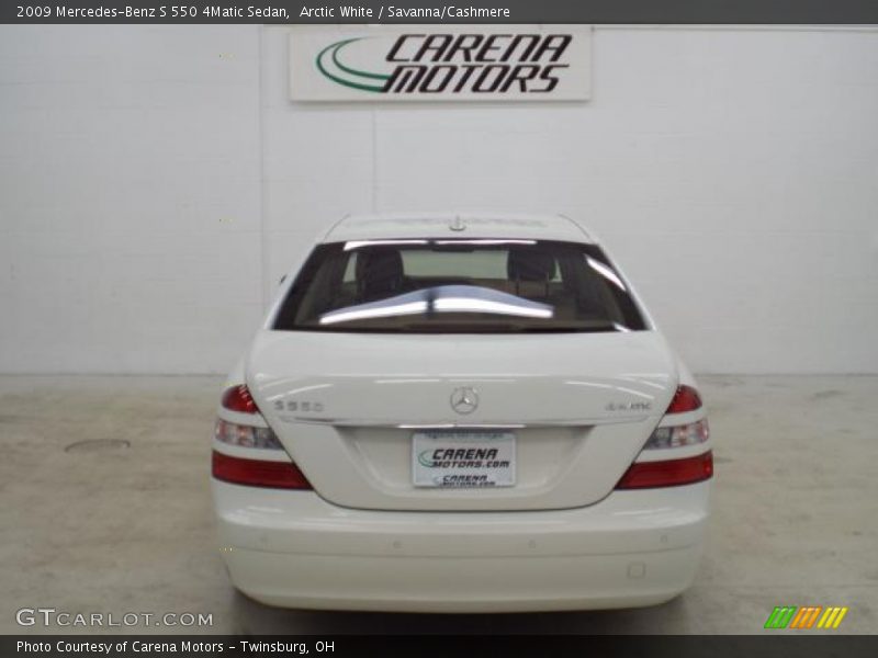 Arctic White / Savanna/Cashmere 2009 Mercedes-Benz S 550 4Matic Sedan