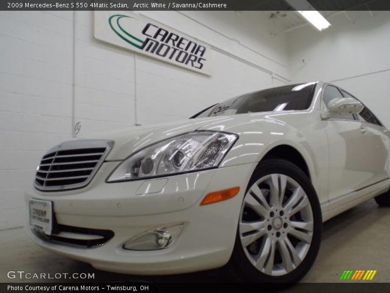 Arctic White / Savanna/Cashmere 2009 Mercedes-Benz S 550 4Matic Sedan