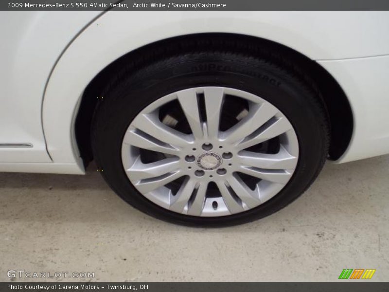 Arctic White / Savanna/Cashmere 2009 Mercedes-Benz S 550 4Matic Sedan