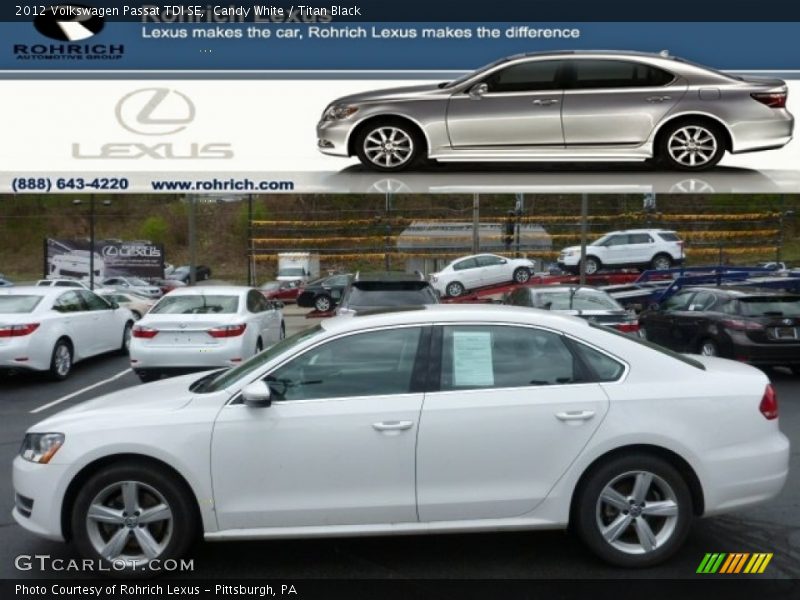 Candy White / Titan Black 2012 Volkswagen Passat TDI SE