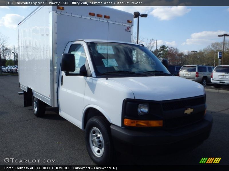 Summit White / Medium Pewter 2014 Chevrolet Express Cutaway 3500 Utility Van