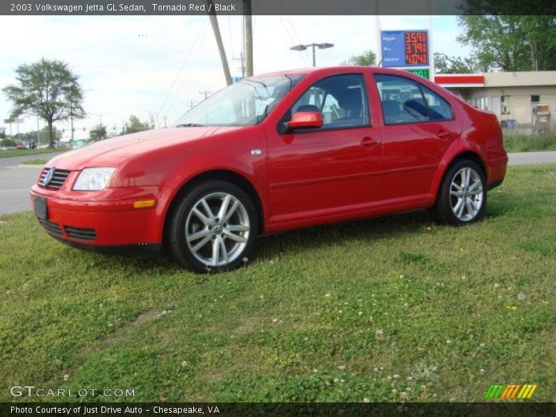 Tornado Red / Black 2003 Volkswagen Jetta GL Sedan