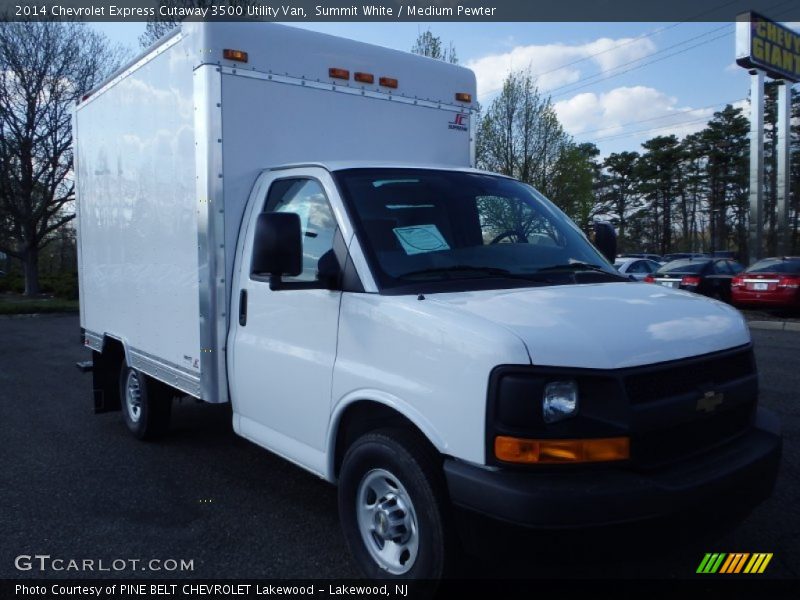 Summit White / Medium Pewter 2014 Chevrolet Express Cutaway 3500 Utility Van