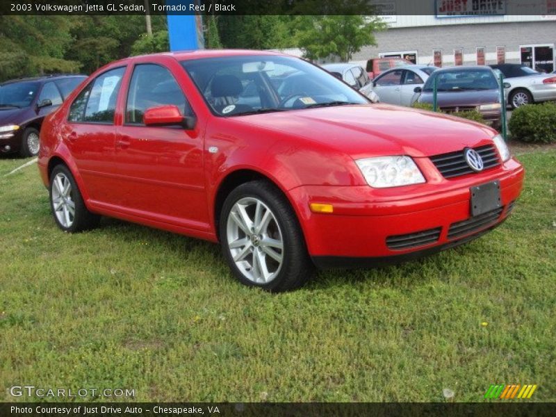 Tornado Red / Black 2003 Volkswagen Jetta GL Sedan