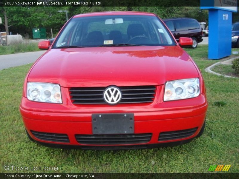 Tornado Red / Black 2003 Volkswagen Jetta GL Sedan