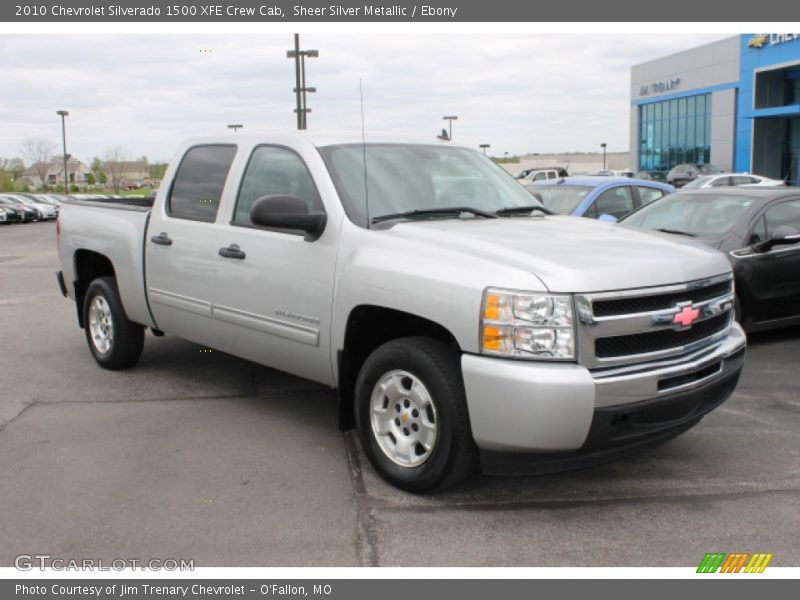 Sheer Silver Metallic / Ebony 2010 Chevrolet Silverado 1500 XFE Crew Cab
