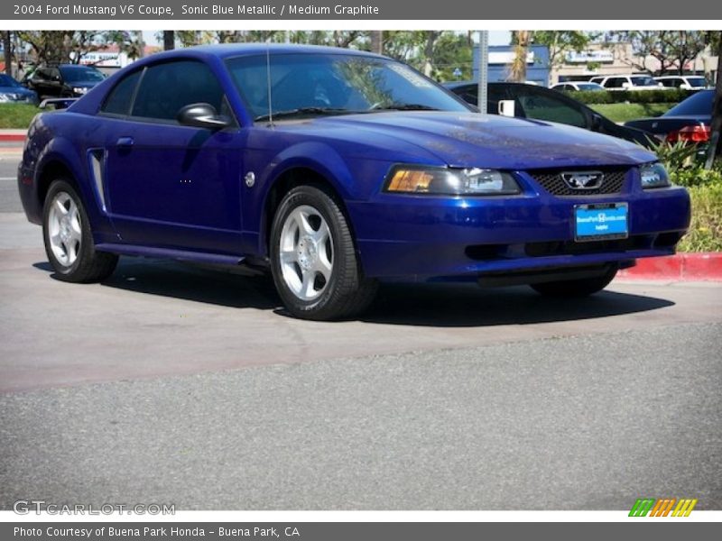 Sonic Blue Metallic / Medium Graphite 2004 Ford Mustang V6 Coupe