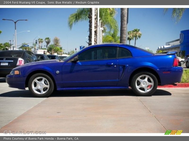 Sonic Blue Metallic / Medium Graphite 2004 Ford Mustang V6 Coupe