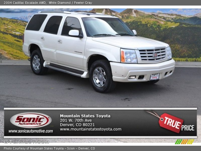White Diamond / Pewter Gray 2004 Cadillac Escalade AWD