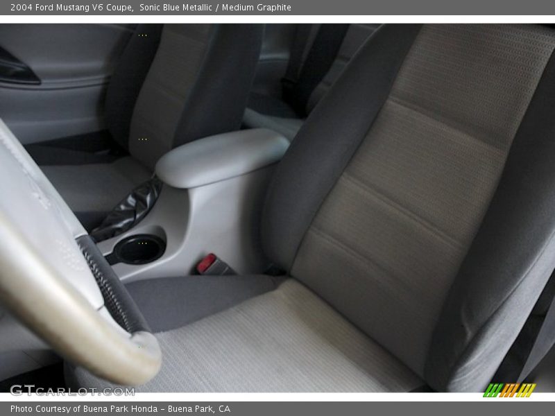 Sonic Blue Metallic / Medium Graphite 2004 Ford Mustang V6 Coupe