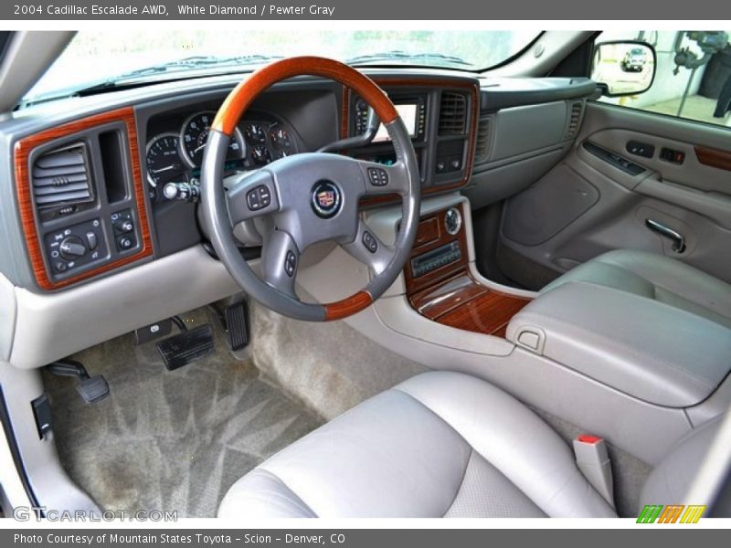 White Diamond / Pewter Gray 2004 Cadillac Escalade AWD