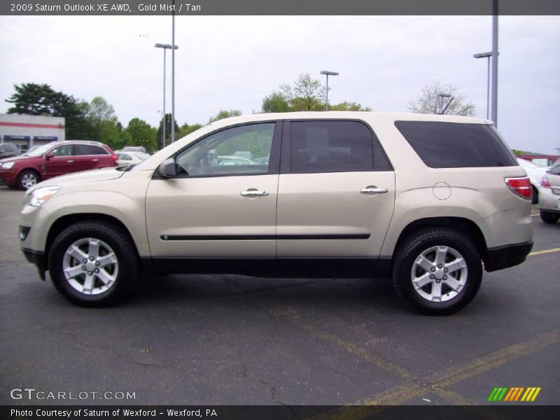 Gold Mist / Tan 2009 Saturn Outlook XE AWD