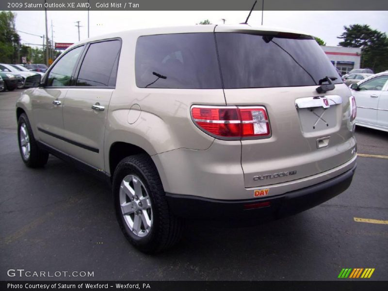 Gold Mist / Tan 2009 Saturn Outlook XE AWD