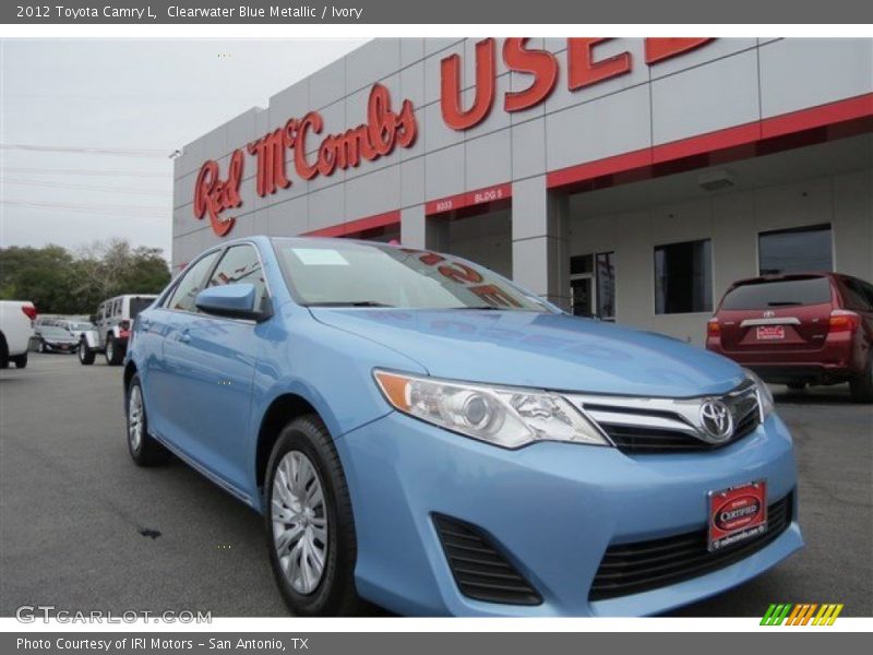 Clearwater Blue Metallic / Ivory 2012 Toyota Camry L