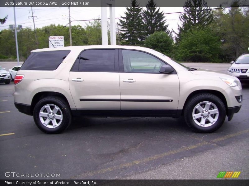 Gold Mist / Tan 2009 Saturn Outlook XE AWD