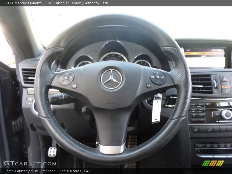 Black / Almond/Black 2011 Mercedes-Benz E 350 Cabriolet