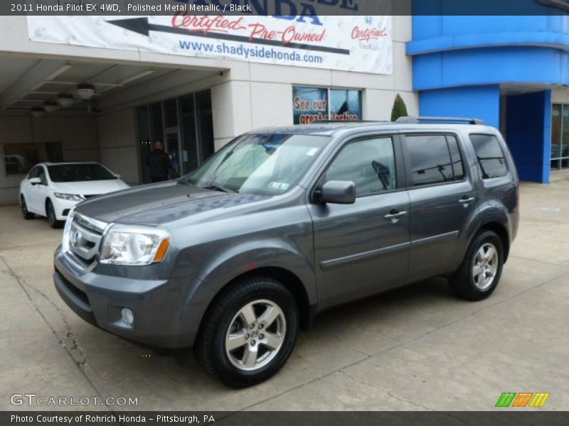 Polished Metal Metallic / Black 2011 Honda Pilot EX 4WD