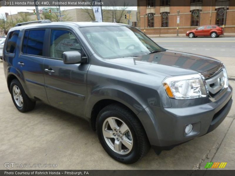 Polished Metal Metallic / Black 2011 Honda Pilot EX 4WD