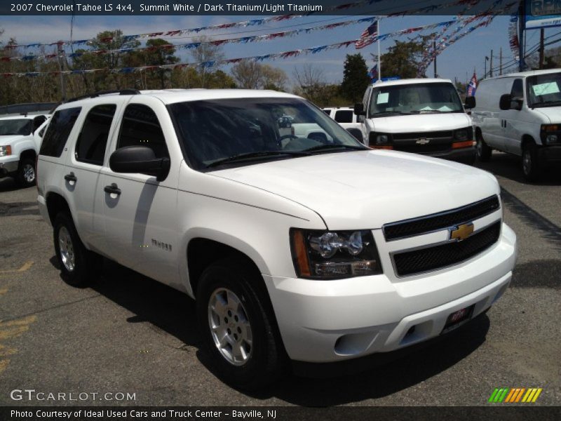 Summit White / Dark Titanium/Light Titanium 2007 Chevrolet Tahoe LS 4x4