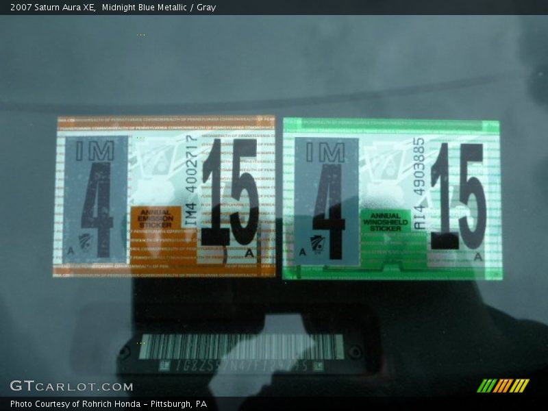 Midnight Blue Metallic / Gray 2007 Saturn Aura XE