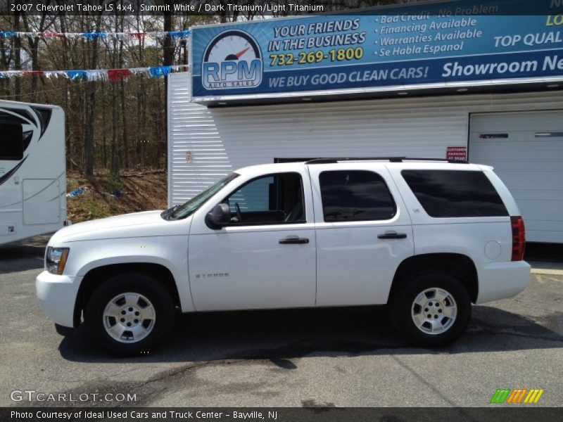 Summit White / Dark Titanium/Light Titanium 2007 Chevrolet Tahoe LS 4x4