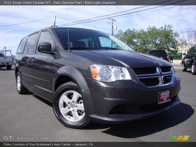 Dark Charcoal Pearl / Black/Light Graystone 2012 Dodge Grand Caravan SXT